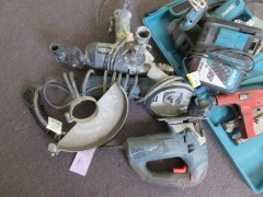 1 x Ozito Drill, 1 x Makita Charger & Drill, 1 x Grinder & Jigsaw. Condition unknown - 5