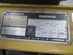 "Unreserved" - Daewoo 2.5T Model G2.5 Counterbalance Forklift - 13