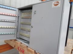 1 x Comms Cabinet, 600 x 600 x 600mm H approx, 1 x Metal Cabinet, with Keys, 700 x 200 x 550mm approx - 5