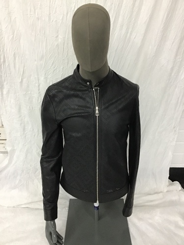 Versace Collection - Men’s Black Key Leather Jacket Size 48 (L)