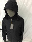 Canali Black - Men’s Zip Hood Black Jacket Size 48 (L) - 3