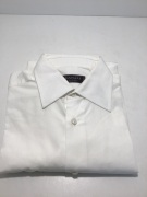 Canali Cream Double Cuff Long Sleeve Shirt Size 38 / 15