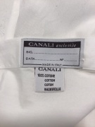 Canali Cream Double Cuff Long Sleeve Shirt Size 38 / 15 - 3