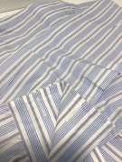 Canali Blue Double Cuff Thin Pin w/Bold Long Sleeve Shirt Size 39 - 4