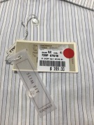 Canali Blue Stripe Double Cuff Multi Stripe SH Long Sleeve Shirt Size 41 - 3