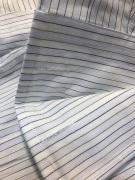 Canali Blue Stripe Double Cuff Multi Stripe SH Long Sleeve Shirt Size 41 - 4