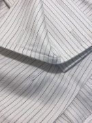 Canali Mauve Purple Salmon Pinstripe Double Cuff Long Sleeve Shirt Size 38 - 4