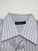 Canali Blue Colour Navy Pinstripes Long Sleeve Shirt Size 40 - 2