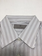 Canali Tritone Grey/White Stripe Long Sleeve Shirt Size 40/15.5 - 2