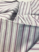 Canali Mauve Purple Stripe Double Cuff Long Sleeve Shirt Size 38 - 4