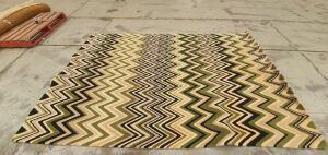 Bayliss Product: Nouvelle Size: 200x300 Design/Colour: Green Zigzag Composition: NZ Blend Wool Construction: Hand-Tufted - 5