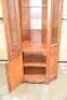 Timber Corner Display Cabinet with 2 x glass shelves with a built in down light and under storage area. Dimensions 540 x 540 x 2060H mm - 5