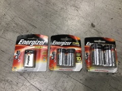 Box of Energizer Batteries C, D & 9V - 2