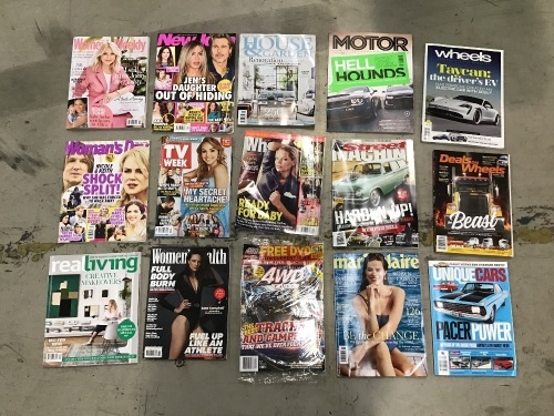 Carton of mixed magazines
