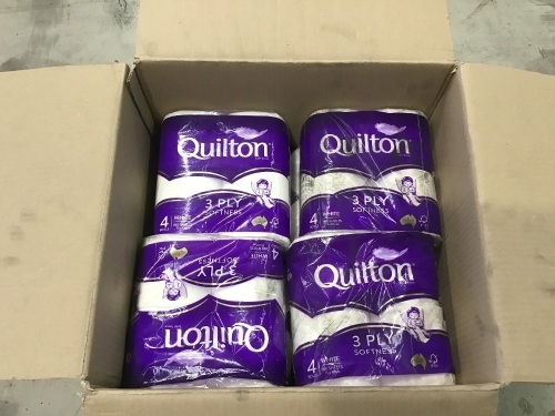 Carton of Quilton 3 ply Toilet Paper