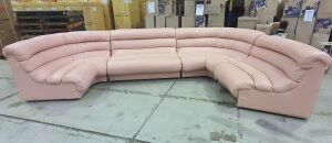 4 Pieces Salmon Pink Couch - 2