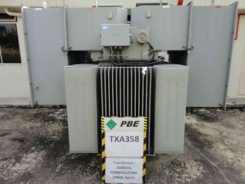 TXA358 - 2014 PT Trafoindo Transformer - 1500kVA, 22000/415/230V, ONAN, Dyn11