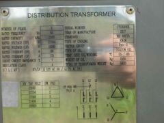 TXF0018 - 2017 PT Trafoindo Transformer - 2500kVA, 22000/11000V, KNAN, Dyn11 - 8