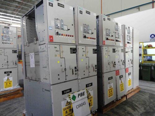 CSR043 - 2014 Siemens High Voltage Distribution Board - 22000V, 1250A, (2 in & 3 out)
