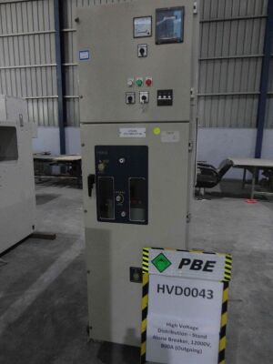 HVD0043 - 2014 Schneider High Voltage Distribution - Stand Alone Breaker, 12000V, 800A (Outgoing)