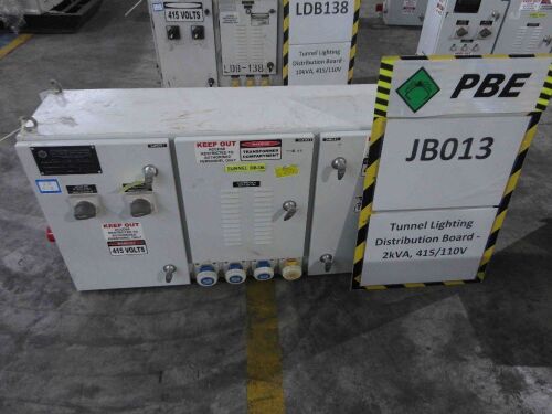 JB013 - 2014 Tunnel Lighting Distribution Board - 2kVA, 415/110V