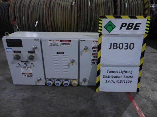 JB030 - 2014 RGPP Tunnel Lighting Distribution Board - 2kVA, 415/110V