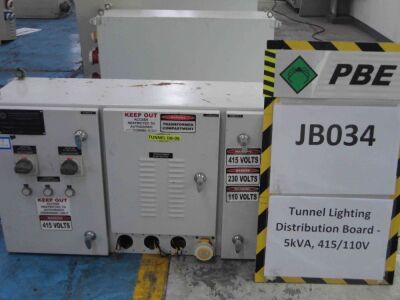 JB034 - 2015 RGPP Tunnel Lighting Distribution Board - 5kVA, 415/110V