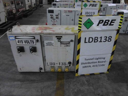 LDB138 - 2009 RPA Tunnel Lighting Distribution Board - 10kVA, 1000/415/110V