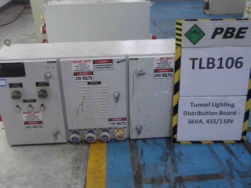 TLB106 - 2015 RGPP Tunnel Lighting Distribution Board - 5kVA, 415/110V