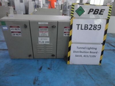 TLB289 - 2011 RPA Tunnel Lighting Distribution Board - 5kVA, 415/110V