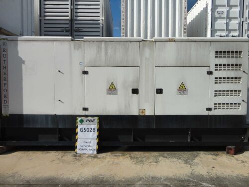 GS028 - 2013 MING POWERS Diesel Generator, 500kVA, 400V, 136 hours