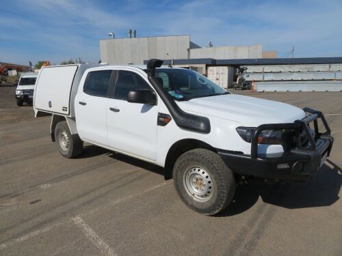 2016 Ford Ranger XL 4WD Manual Dual Cab Chassis Tray with Canopy, 3.2TD 5 Seater with 105,989 Kilometres