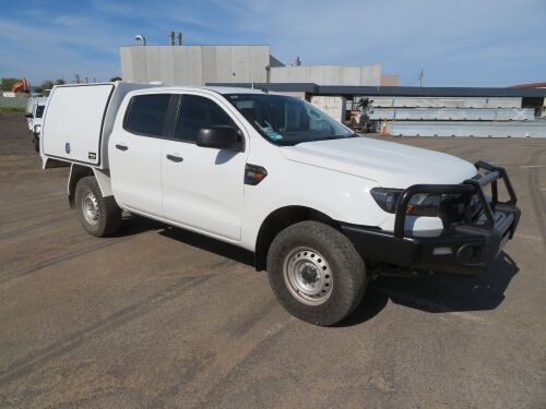 2016 Ford Ranger XL 4WD Manual Dual Cab Chassis Tray with Canopy, 5 Seater 3.2TD with 155,510 Kilometres