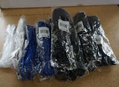 100 x Rexel lanyards, blue, black and white - 2