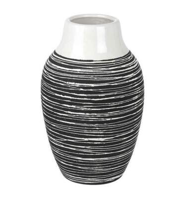 Roberta Vase Black & White 280x170mm