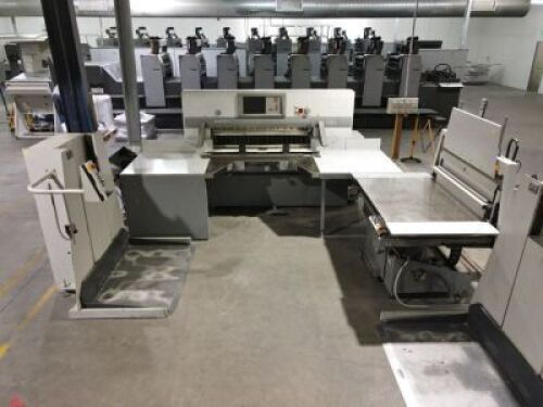 Polar 137X GUILLOTINE with 2 Polar Mohr LIFT TABLES and a Polar Mohr SHAKER TABLE