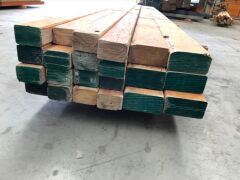 LVL Timber Pack assorted 150 x 75 & 95 x 63, 6 pieces at 150 x 75, 4.5m L, esteimated 28.2 Lineal Metres, 16 pieces at 95 x 63, 2.1 to 4.7m, estimated 64 Lineal Metres - 4