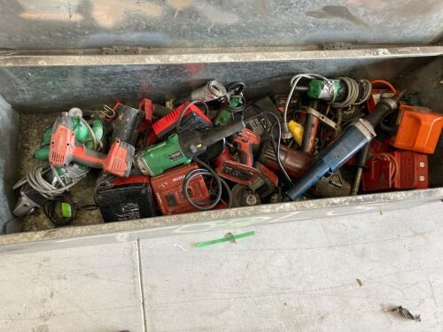 **UNRESERVED** Quantity of assorted out of service power tools - PARTS ONLY