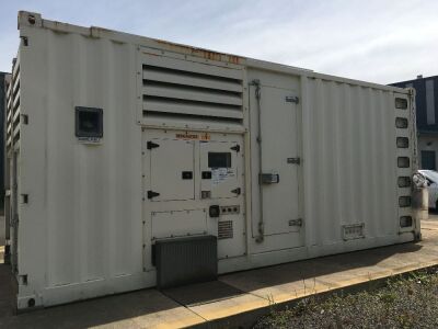 Stamford 1100Kva PACKAGED GENERATOR with Cummins v12 Engine only 99 Hours