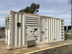 Stamford 1100Kva PACKAGED GENERATOR with Cummins v12 Engine only 259 Hours