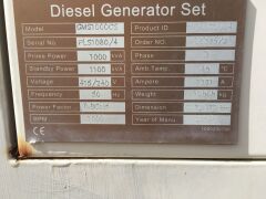 Stamford 1100Kva PACKAGED GENERATOR with Cummins v12 Engine only 259 Hours - 2