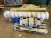 Pallet of 2 x part rolls of Garlock Blue Guard 3000 and 1 x flow meter