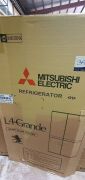 Mitsubishi 650L L4 Glass French Door Fridge - Brilliant Black MRL650ENGBKA2 - 2