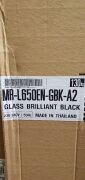 Mitsubishi 650L L4 Glass French Door Fridge - Brilliant Black MRL650ENGBKA2 - 3