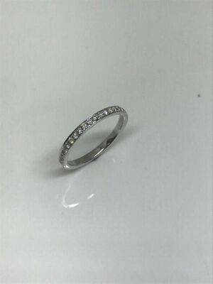 One only 18ct white gold diamond set wedding ring
