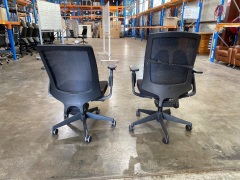2 x Ergonomic Mesh Office Chairs on Castor - 4