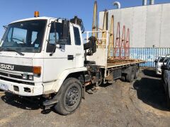 1994 Isuzu FVM 6 x 2 Crane Truck 8m Tray with A Frame - 3