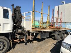 1994 Isuzu FVM 6 x 2 Crane Truck 8m Tray with A Frame - 4