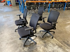 4 x Ergonomic Mesh Office Chairs on Castor - 3