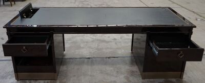 Solid Timber Blainey North Executive Desk. Dimensions 220cm(W)x 90cm(D)x75cm(H). Weight 197kg
